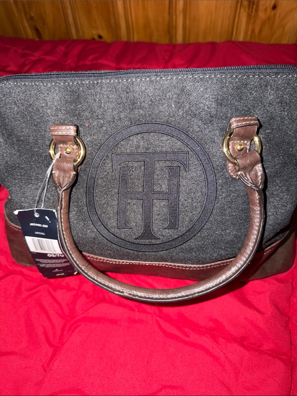 Tommy Hilfiger Charcoal and Chocolate Tote